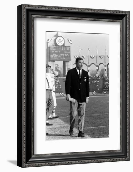 Coah Hank Stram of the Kansas City Chiefs, Super Bowl I, Los Angeles, CA, January 15, 1967-Bill Ray-Framed Photographic Print