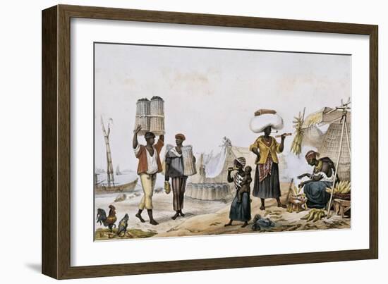 Coal and Vegetable Sellers-Jean Baptiste Debret-Framed Art Print