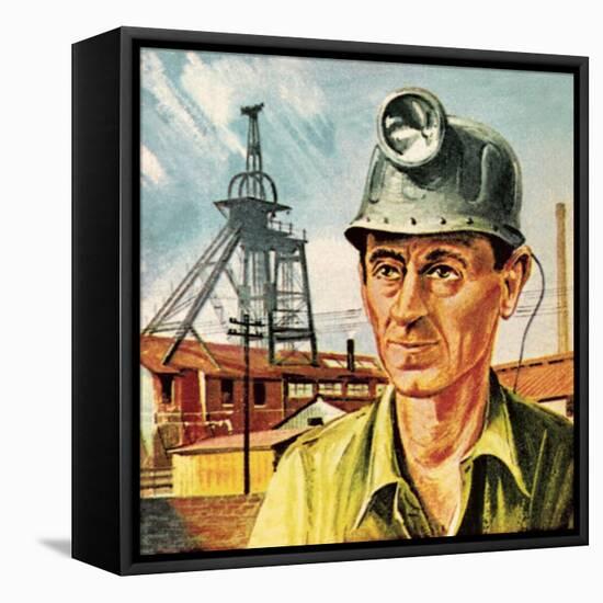 Coal Miner-Escott-Framed Premier Image Canvas