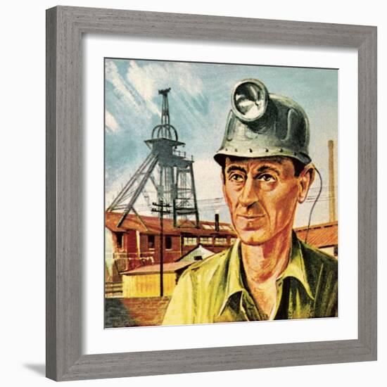 Coal Miner-Escott-Framed Giclee Print