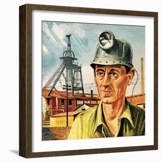 Coal Miner-Escott-Framed Giclee Print