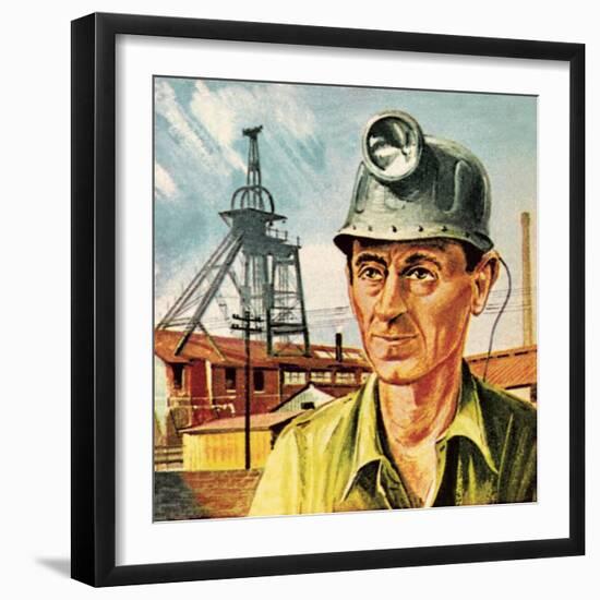 Coal Miner-Escott-Framed Giclee Print