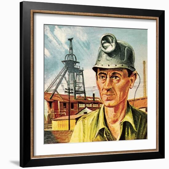 Coal Miner-Escott-Framed Giclee Print