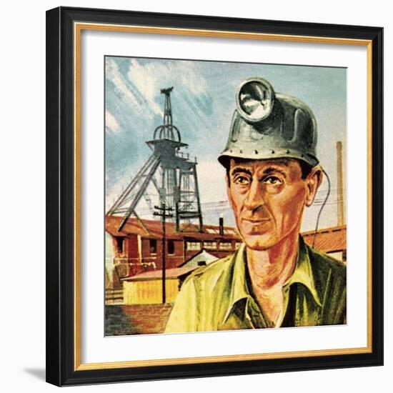 Coal Miner-Escott-Framed Giclee Print