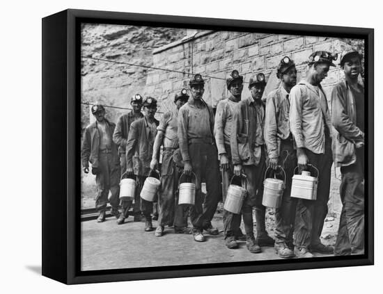 Coal Miners Checking in at Completion of Morning Shift. Kopperston, Wyoming County, West Virginia-Russell Lee-Framed Stretched Canvas