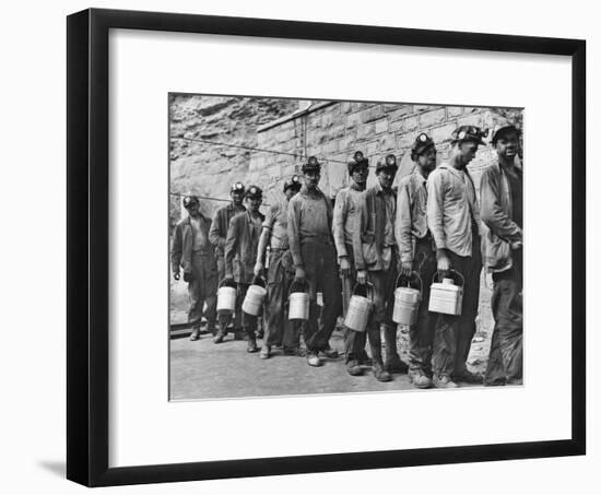 Coal Miners Checking in at Completion of Morning Shift. Kopperston, Wyoming County, West Virginia-Russell Lee-Framed Photo