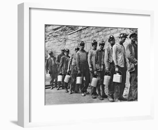 Coal Miners Checking in at Completion of Morning Shift. Kopperston, Wyoming County, West Virginia-Russell Lee-Framed Photo