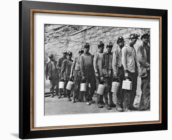 Coal Miners Checking in at Completion of Morning Shift. Kopperston, Wyoming County, West Virginia-Russell Lee-Framed Photo