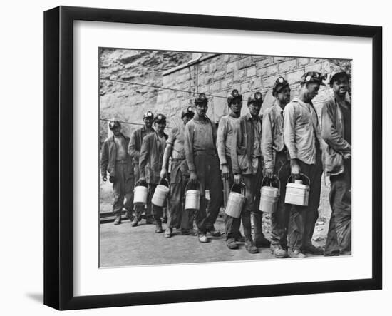 Coal Miners Checking in at Completion of Morning Shift. Kopperston, Wyoming County, West Virginia-Russell Lee-Framed Photo