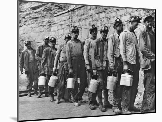 Coal Miners Checking in at Completion of Morning Shift. Kopperston, Wyoming County, West Virginia-Russell Lee-Mounted Photo