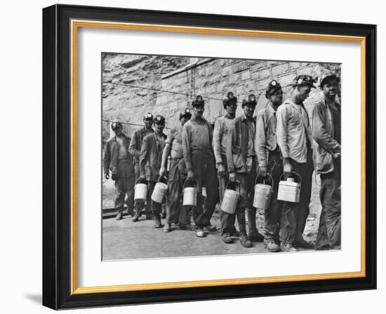 Coal Miners Checking in at Completion of Morning Shift. Kopperston, Wyoming County, West Virginia-Russell Lee-Framed Photo