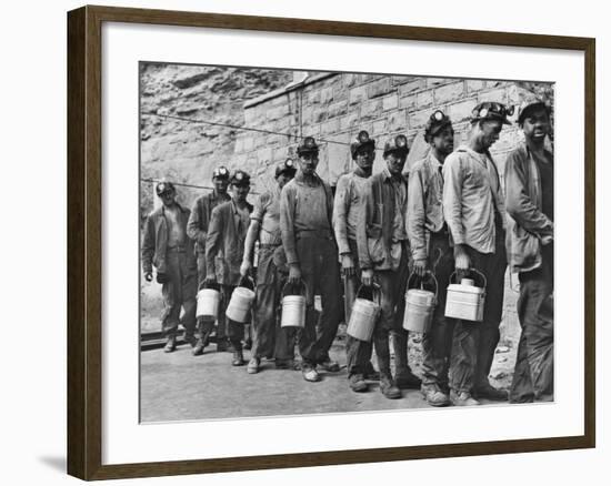 Coal Miners Checking in at Completion of Morning Shift. Kopperston, Wyoming County, West Virginia-Russell Lee-Framed Photo