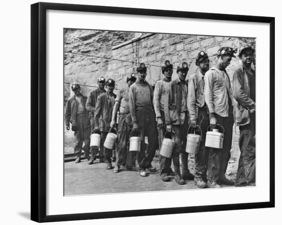 Coal Miners Checking in at Completion of Morning Shift. Kopperston, Wyoming County, West Virginia-Russell Lee-Framed Photo