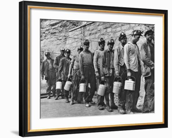 Coal Miners Checking in at Completion of Morning Shift. Kopperston, Wyoming County, West Virginia-Russell Lee-Framed Photo