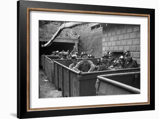 Coal Miners Ready For Next Shift to Go into Mines at Maidsville, West Virginia, 1938-null-Framed Photo