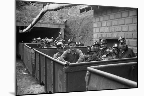 Coal Miners Ready For Next Shift to Go into Mines at Maidsville, West Virginia, 1938-null-Mounted Photo