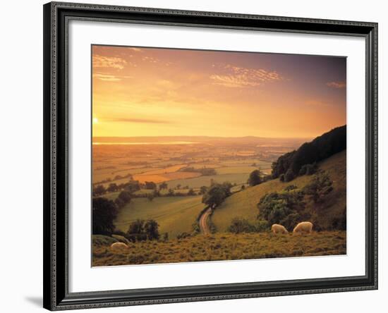 Coaley Peak, Dursley, Cotswolds, England-Peter Adams-Framed Photographic Print