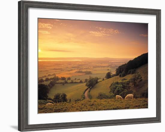 Coaley Peak, Dursley, Cotswolds, England-Peter Adams-Framed Photographic Print