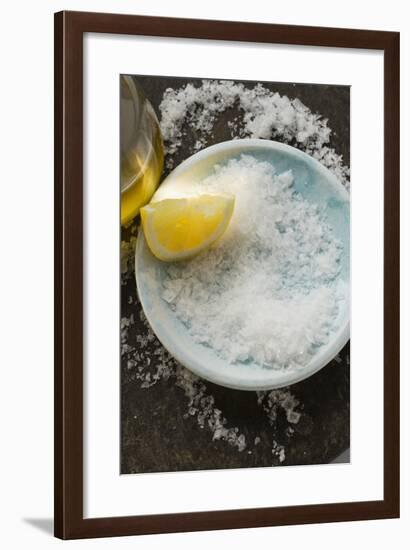 Coarse Salt with Lemon and Olive Oil-Foodcollection-Framed Photographic Print