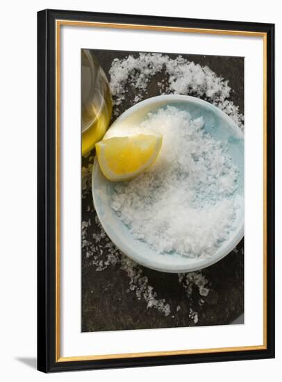 Coarse Salt with Lemon and Olive Oil-Foodcollection-Framed Photographic Print