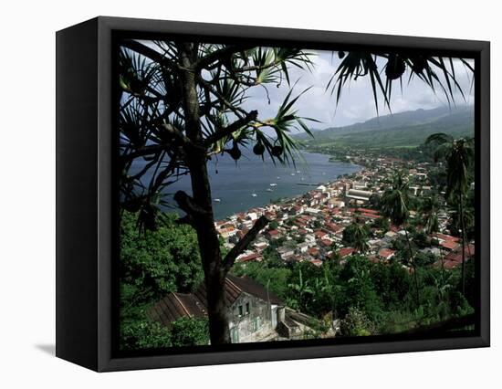 Coast and Town of Saint Pierre from the Mouillage Area, Northwest Coast, Martinique, West Indies-Bruno Barbier-Framed Premier Image Canvas
