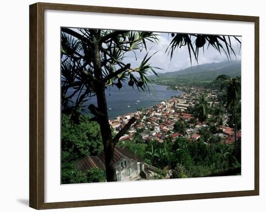 Coast and Town of Saint Pierre from the Mouillage Area, Northwest Coast, Martinique, West Indies-Bruno Barbier-Framed Photographic Print
