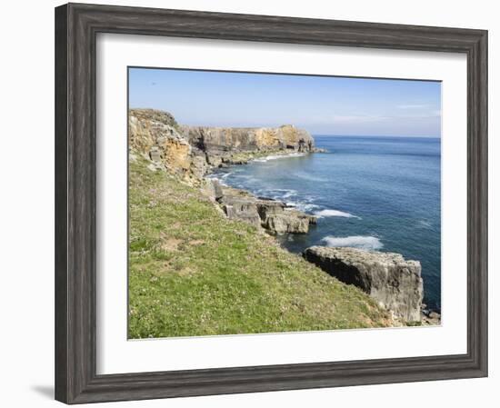 Coast at St. Govan, Pembrokeshire Coast National Park, Pembrokeshire, Wales, United Kingdom, Europe-Jean Brooks-Framed Photographic Print