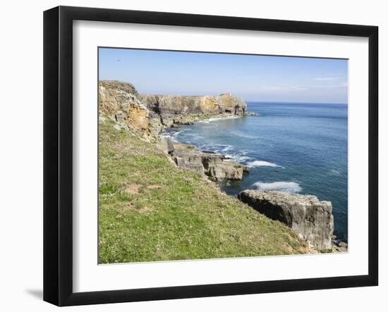 Coast at St. Govan, Pembrokeshire Coast National Park, Pembrokeshire, Wales, United Kingdom, Europe-Jean Brooks-Framed Photographic Print