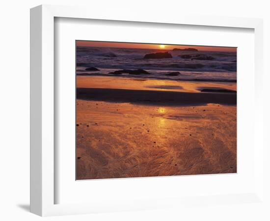 Coast at sunset, Seal Rock State Park, Oregon, USA-Charles Gurche-Framed Photographic Print