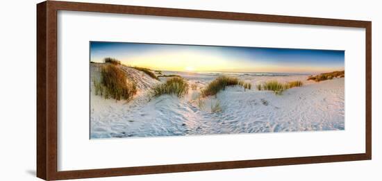 Coast Dunes Beach Sea, Panorama-null-Framed Photographic Print