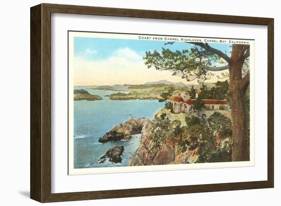 Coast from Highlands, Carmel, California-null-Framed Art Print