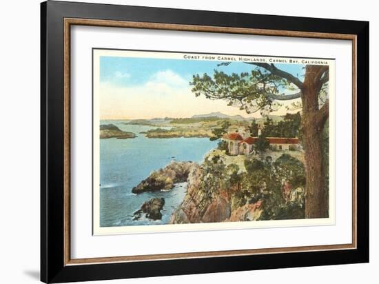 Coast from Highlands, Carmel, California-null-Framed Art Print