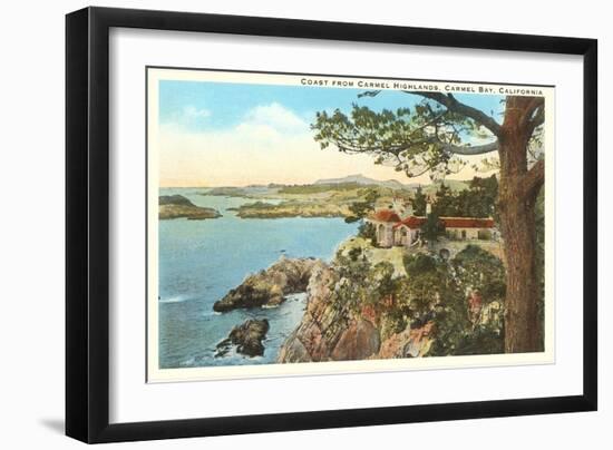 Coast from Highlands, Carmel, California--Framed Art Print