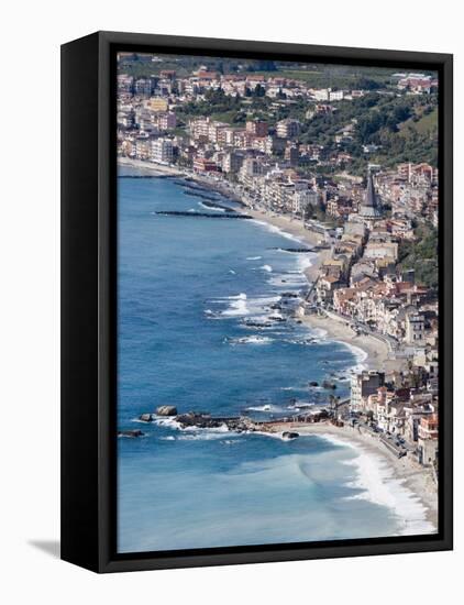 Coast, Giardini Naxos, Sicily, Italy, Mediterranean, Europe-Martin Child-Framed Premier Image Canvas