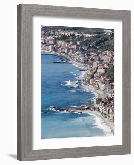 Coast, Giardini Naxos, Sicily, Italy, Mediterranean, Europe-Martin Child-Framed Photographic Print