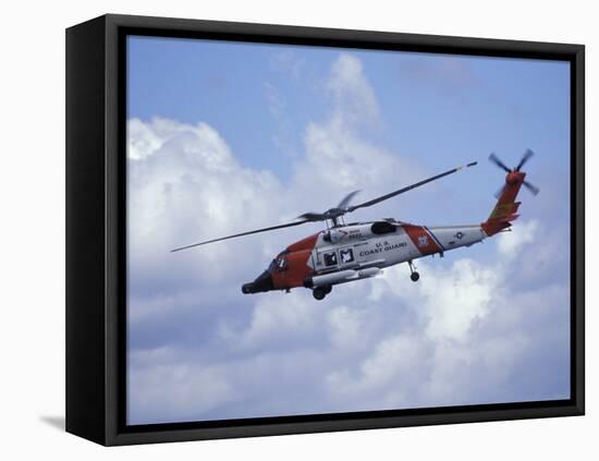 Coast Guard helicopter Demo at the Seattle Maritime Festival, Washington, USA-William Sutton-Framed Premier Image Canvas