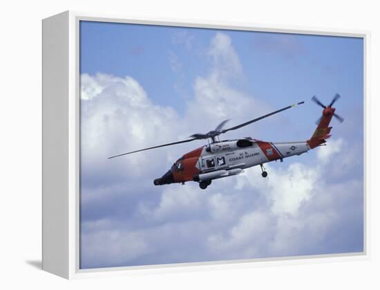 Coast Guard helicopter Demo at the Seattle Maritime Festival, Washington, USA-William Sutton-Framed Premier Image Canvas