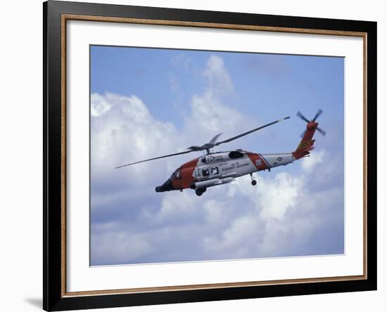 Coast Guard helicopter Demo at the Seattle Maritime Festival, Washington, USA-William Sutton-Framed Photographic Print