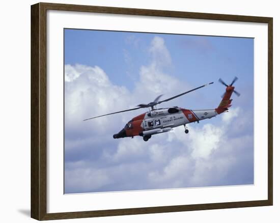 Coast Guard helicopter Demo at the Seattle Maritime Festival, Washington, USA-William Sutton-Framed Photographic Print