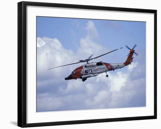 Coast Guard helicopter Demo at the Seattle Maritime Festival, Washington, USA-William Sutton-Framed Photographic Print