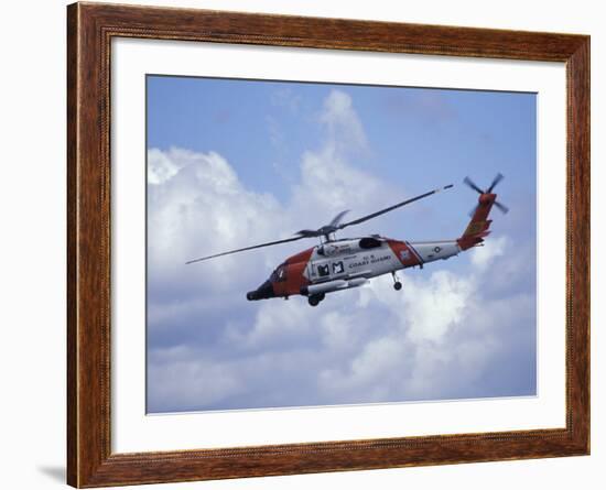 Coast Guard helicopter Demo at the Seattle Maritime Festival, Washington, USA-William Sutton-Framed Photographic Print