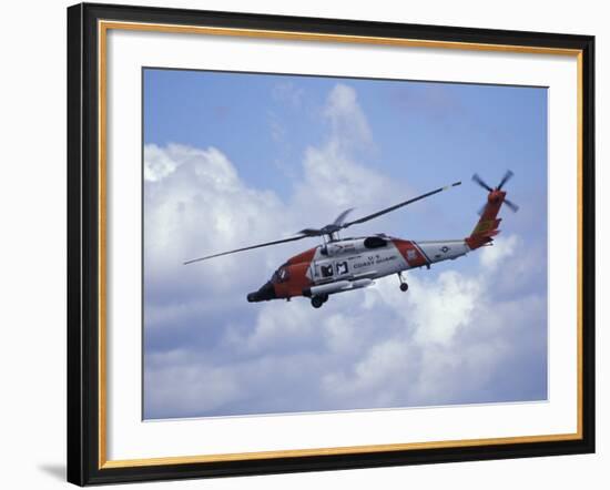 Coast Guard helicopter Demo at the Seattle Maritime Festival, Washington, USA-William Sutton-Framed Photographic Print