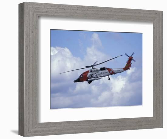 Coast Guard helicopter Demo at the Seattle Maritime Festival, Washington, USA-William Sutton-Framed Photographic Print