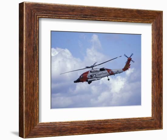 Coast Guard helicopter Demo at the Seattle Maritime Festival, Washington, USA-William Sutton-Framed Photographic Print