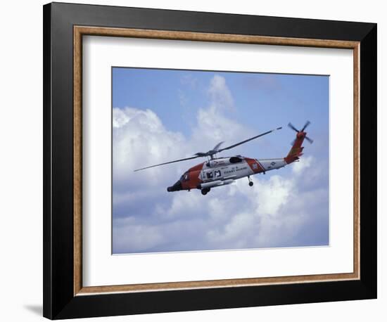 Coast Guard helicopter Demo at the Seattle Maritime Festival, Washington, USA-William Sutton-Framed Photographic Print