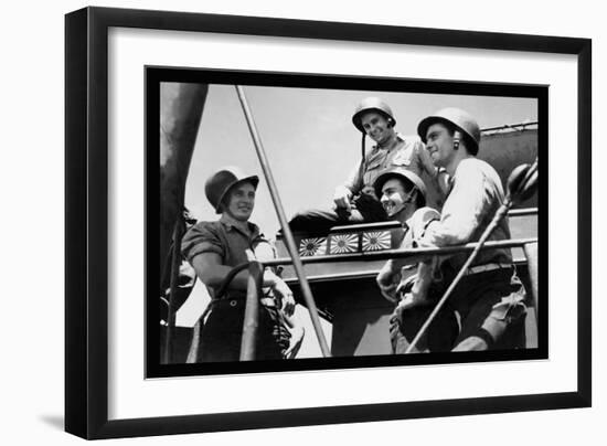 Coast Guard Lst Bags Three Japanese Planes-null-Framed Art Print