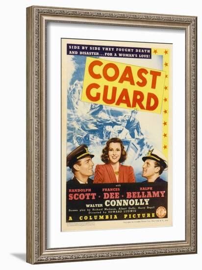 Coast Guard, Randolph Scott, Frances Dee, Ralph Bellamy, 1939-null-Framed Art Print