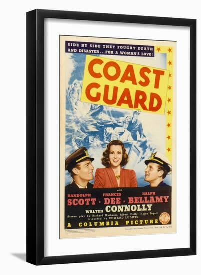 Coast Guard, Randolph Scott, Frances Dee, Ralph Bellamy, 1939-null-Framed Art Print