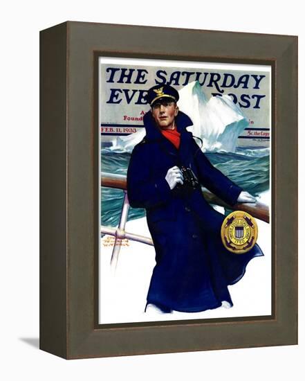 "Coast Guard," Saturday Evening Post Cover, February 11, 1933-Edgar Franklin Wittmack-Framed Premier Image Canvas