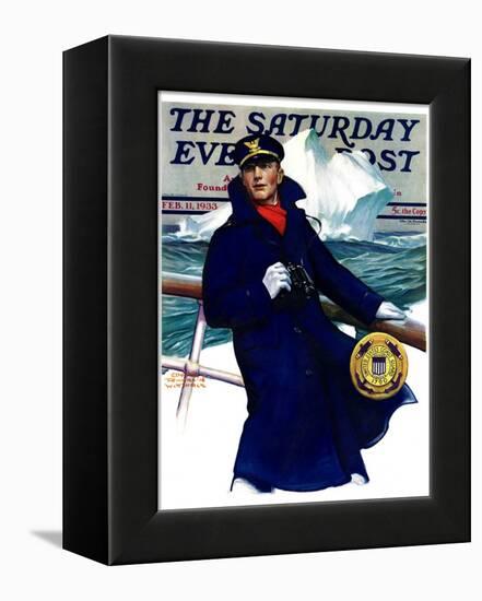 "Coast Guard," Saturday Evening Post Cover, February 11, 1933-Edgar Franklin Wittmack-Framed Premier Image Canvas